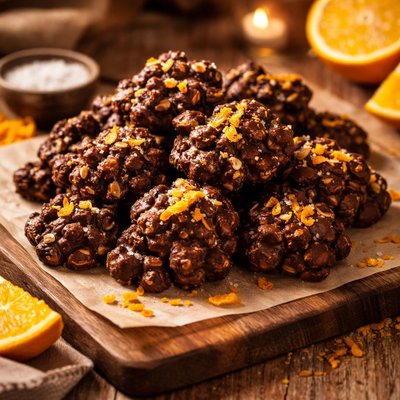 Image of Goddess Blessed Vegetarian Chocolate Clusters with Orange Rind