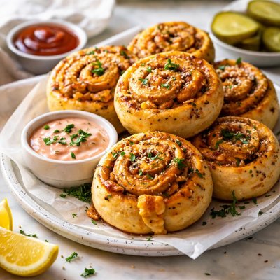 Image of Golden Burger Spirals