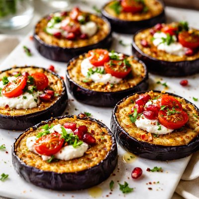 Image of Golden Eggplant Aubergine Rounds