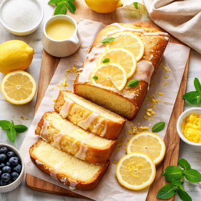 Image of Golden Lemon Pound Cake