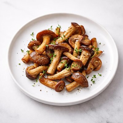 Image of Golden Panfried Mushrooms