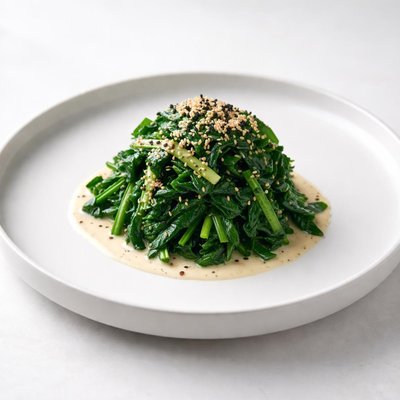 Image of Gomae Japanese Style Spinach Salad