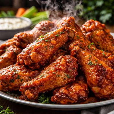 Image of Good Eats Baked Buffalo Wings