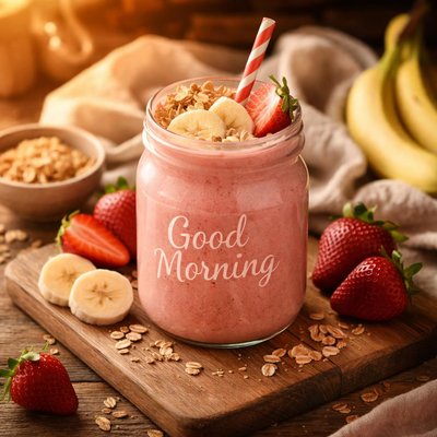Image of Good Morning Strawberry Banana Smoothie