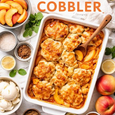 Image of Good N Gooey Fresh Peach Cobbler