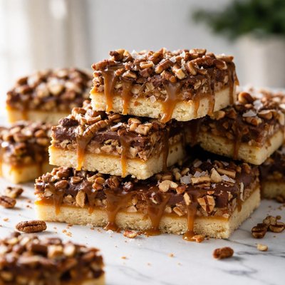 Image of Gooey Caramel Turtle Bars