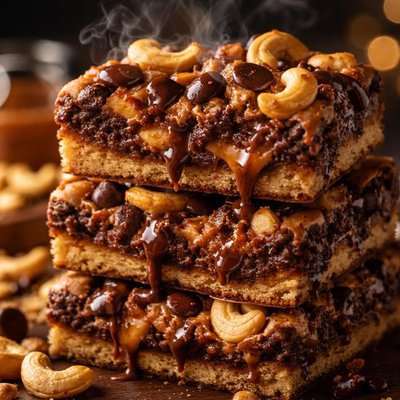 Image of Gooey Chocolate Cashew Bars