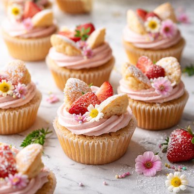 Image of Gorgeous Little Butterfly Cakes or Fairy Cakes