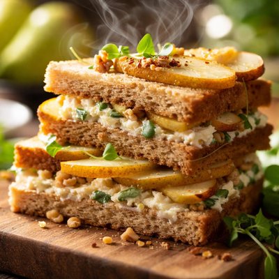Image of Gorgonzola and Pear Tea Sandwiches