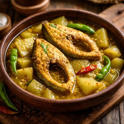 Image of Curry de Calabaza y Hilsa Saludable para el Corazón