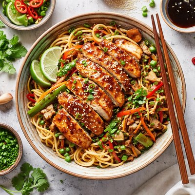 Image of Gourmet Chicken with Noodles