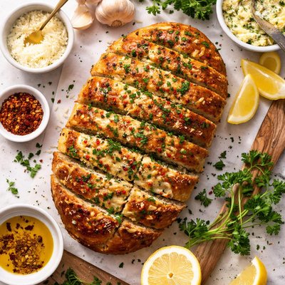 Image of Gourmet Garlic Loaf Over the Top Garlic Bread