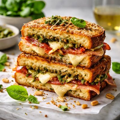 Image of Gourmet Grilled Cheese Sandwich Milan Style