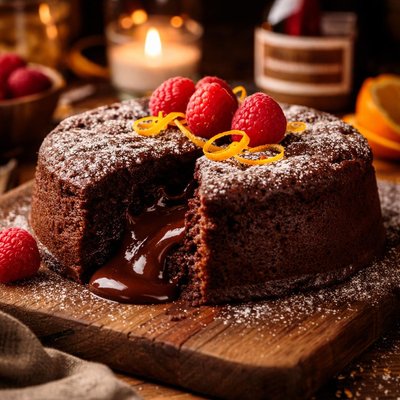 Image of Grand Marnier Soft Centered Chocolate Cake