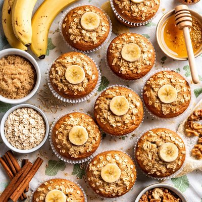 Image of Grandmom Manghans Banana Oatmeal Muffins