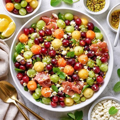 Image of Grape and Melon Salad for Fifty Plus