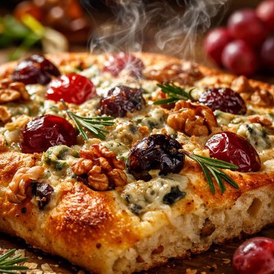 Image of Grape Bleu Cheese Walnut Focaccia