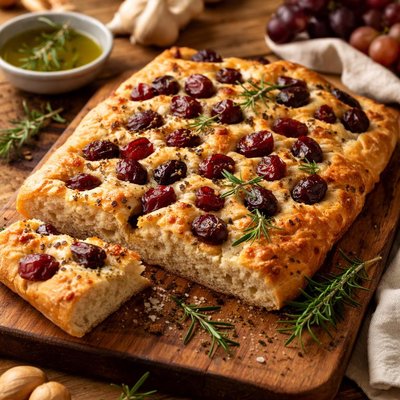Image of Grape Focaccia with Rosemary