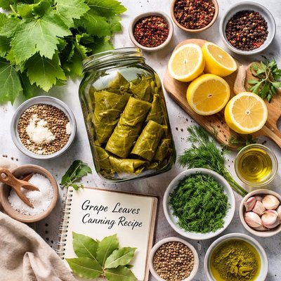Image of Grape Leaves Canning Recipe