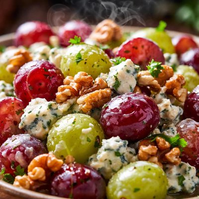 Image of Grape Salad with Walnuts and Bleu Cheese