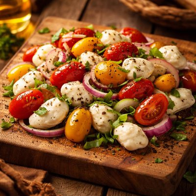 Image of Grape Tomato and Cheese Curd Salad