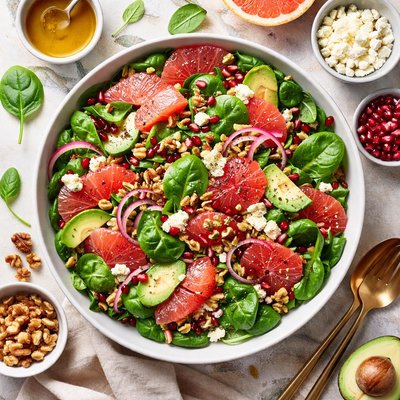 Image of Grapefruit and Spinach Salad