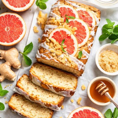 Image of Grapefruit Ginger Tea Bread