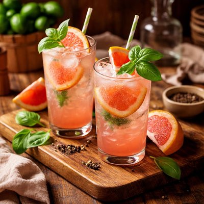 Image of Grapefuit Basil Gin Fizz