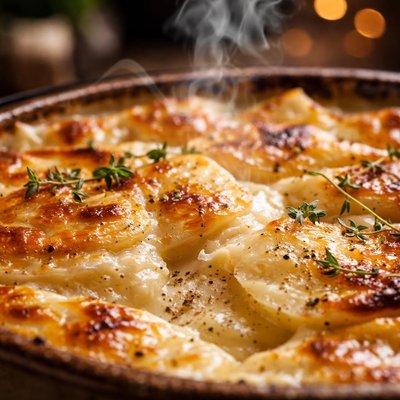Image of Gratin Dauphinois Classic French Potatoes Baked in Cream