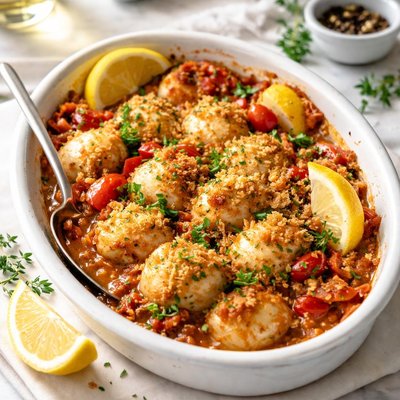 Image of Gratine of Sauteed Scallops Provencal