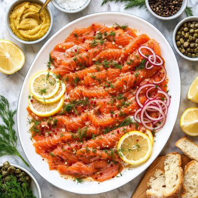 Image of Gravlax Swedish Sugar and Salt Cured Salmon