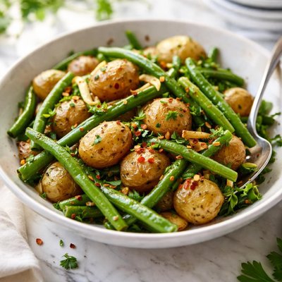 Image of Great Green Beans and Perfect Potatoes Recipe Ww 3 Pts