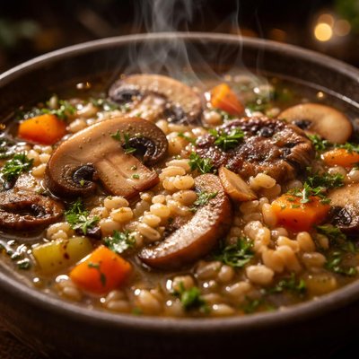 Image of Great Mushroom Barley Soup