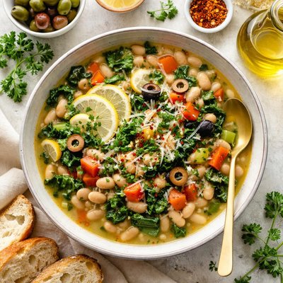 Image of Great Northern Bean Olive Soup