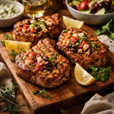 Image of Greek Alicious Grilled Pork Chops