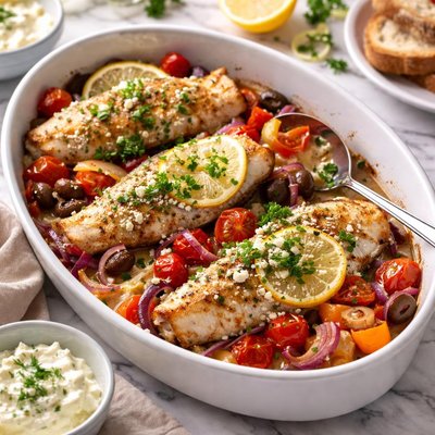 Image of Greek Baked Ocean Perch