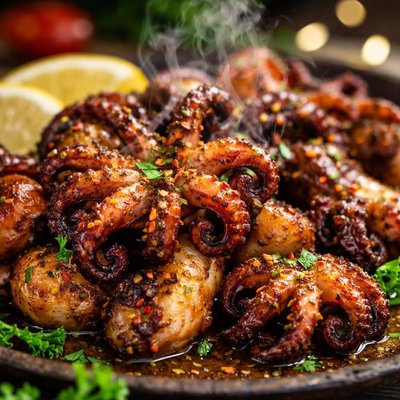 Image of Greek Bbq Baby Octopus