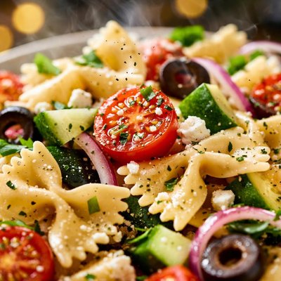 Image of Greek Bow Tie Pasta Salad