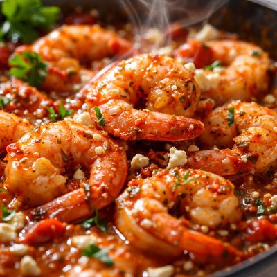 Image of Greek Carides Me Saltsa Shrimps in Wine Sauce