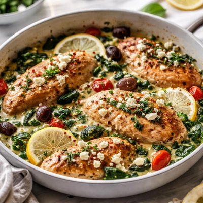 Image of Greek Chicken and Spinach