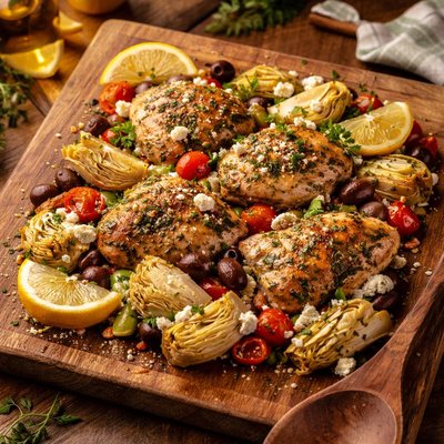 Image of Greek Chicken with Artichoke Hearts