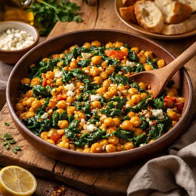 Image of Greek Chickpeas Spinach