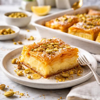 Image of Greek Custard with Phyllo Pastry