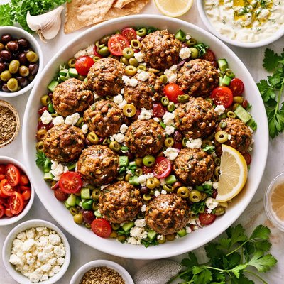 Image of Greek Feta and Olive Meatballs