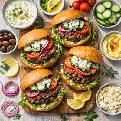 Image of Greek Lamb Burgers