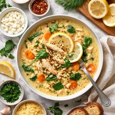 Image of Greek Lemon and Orzo Soup
