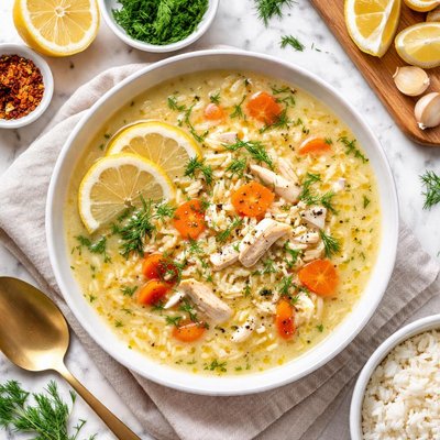 Image of Greek Lemon Rice Soup