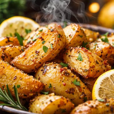 Image of Greek Lemon Roast Potatoes