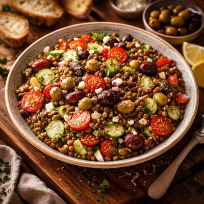 Image of Greek Lentil Olive Salad