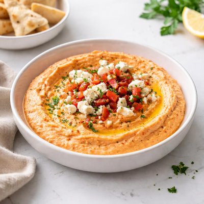 Image of Greek Low Fat Red Pepper Feta Dip